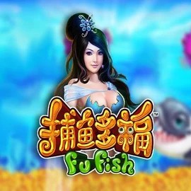 Fu Fish slot logo by Skywind Group at Spinstein Casino