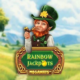 Rainbow Jackpots Megaways logo by Red Tiger Gaming at Spinstein Casino
