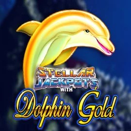 Dolphin Gold with Stellar Jackpots slot icon by Lightning Box Game, available at Spinstein Casino